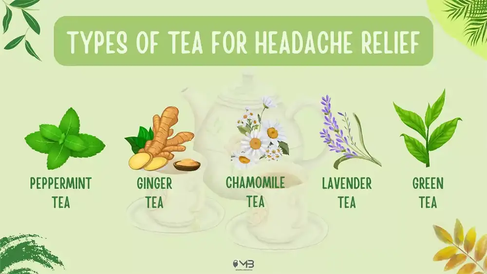 Types of tea for headache relief